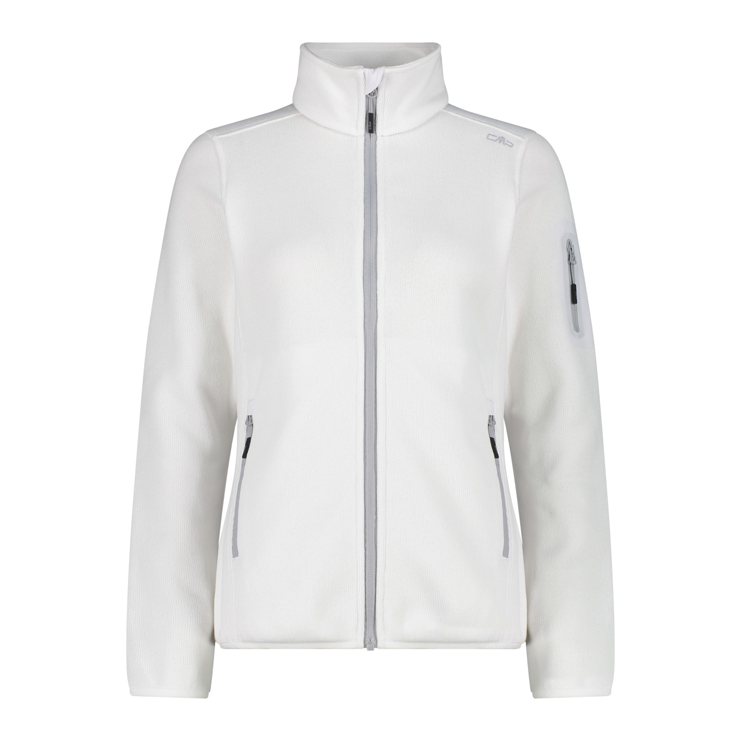 Трикотажная меланжевая флисовая куртка Damen Jacke CMP 3H14746 Weiß