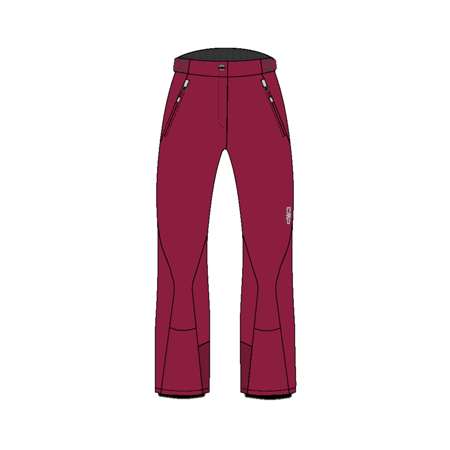 - Damen Skihose CMP 3W18596N Rot 29490₽