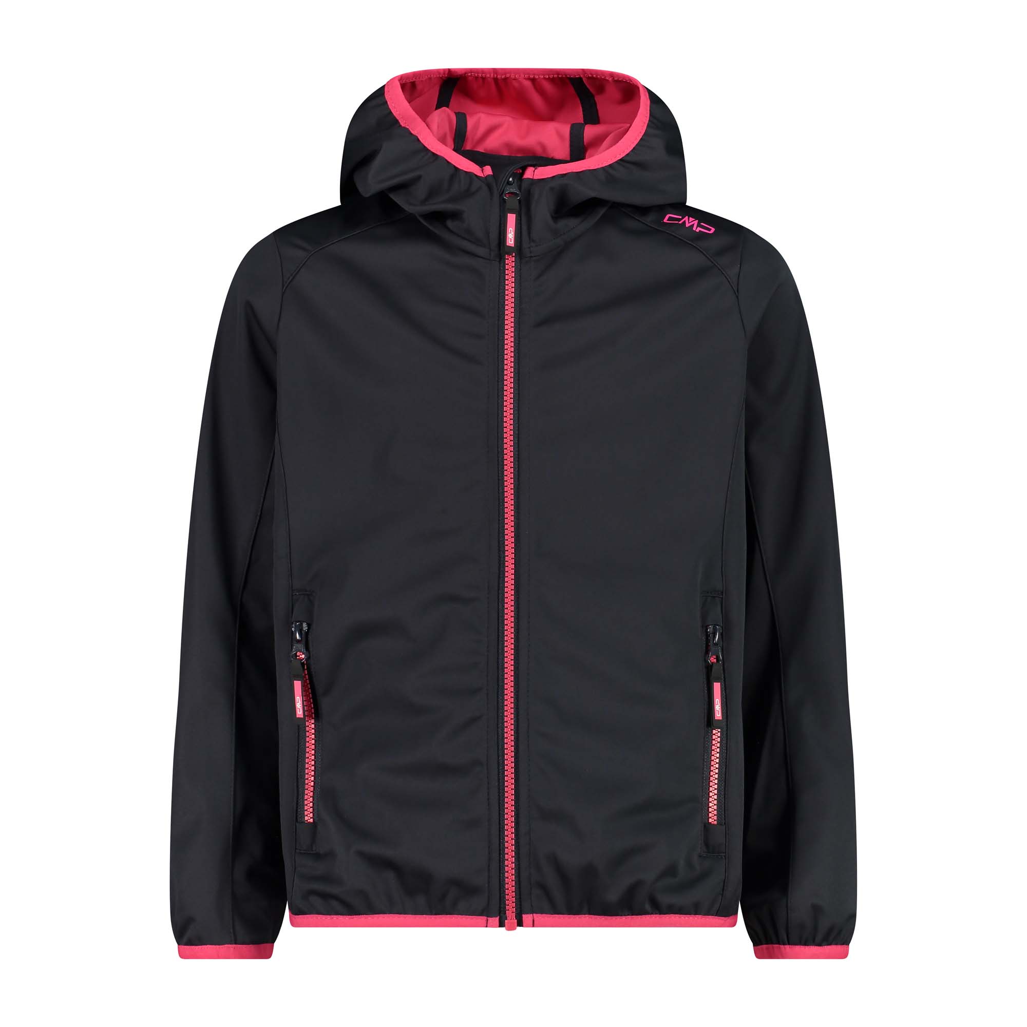 CMP Mädchen Softshelljacke Girl Jacket Fix Hood 39A5115 Rot - Bild 2 von 10