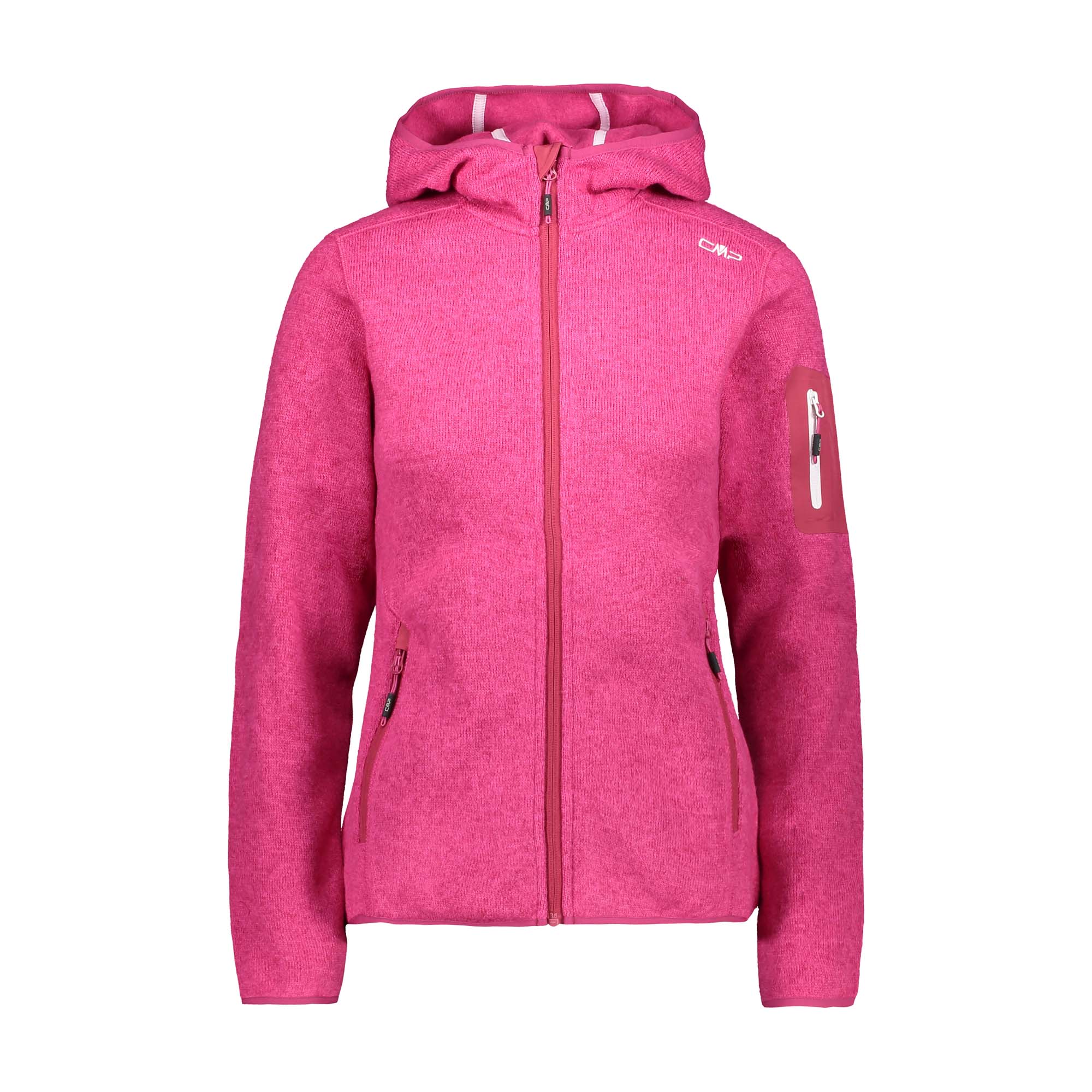 CMP Damen Jacke Knitted Melange Hoody 3H19826 Pink 11790₽