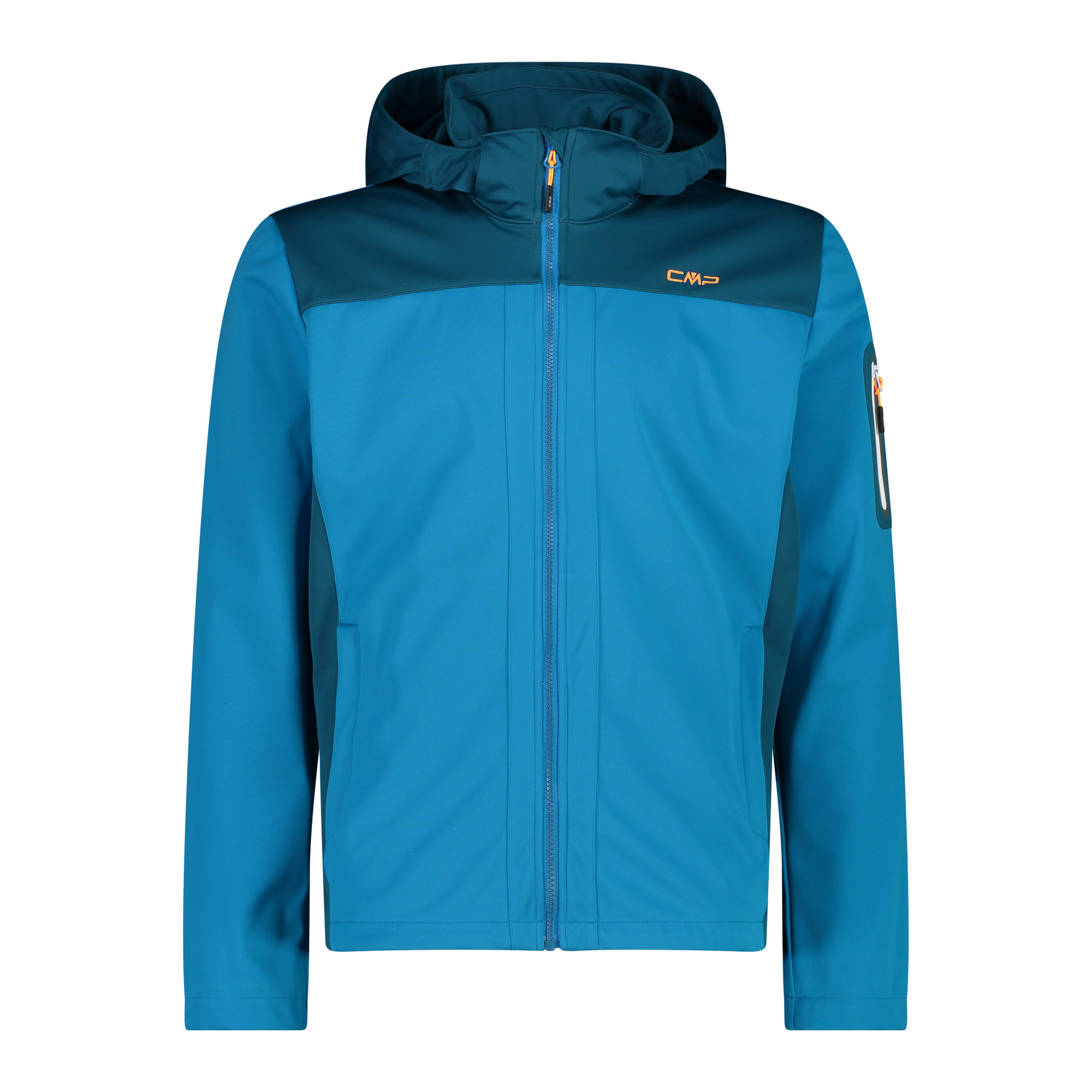 Мужская куртка CMP Herren Softshelljacke с капюшоном на молнии 39A5027 Mittelblau