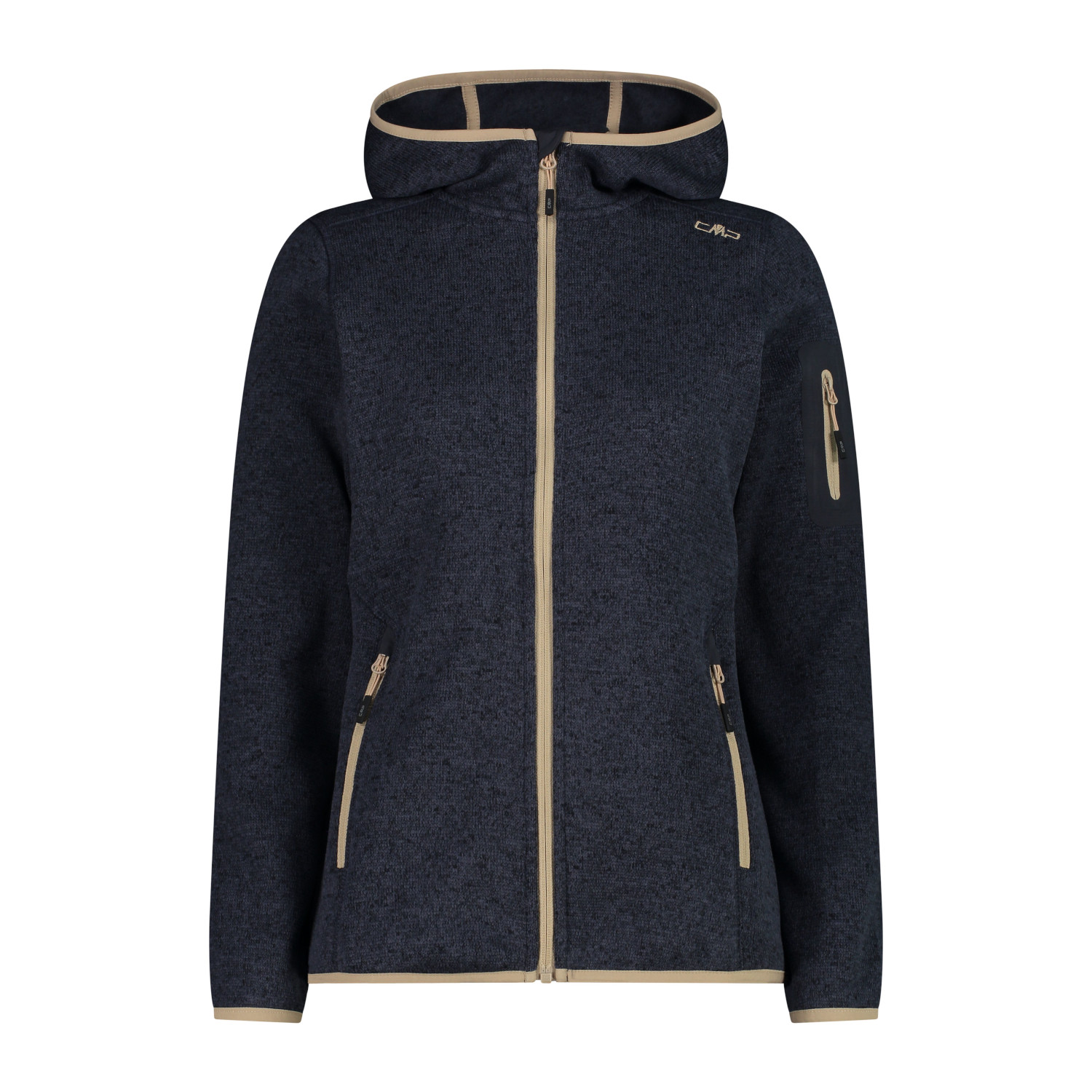 Трикотажная меланжевая толстовка CMP Damen Jacke 3H19826 Grau