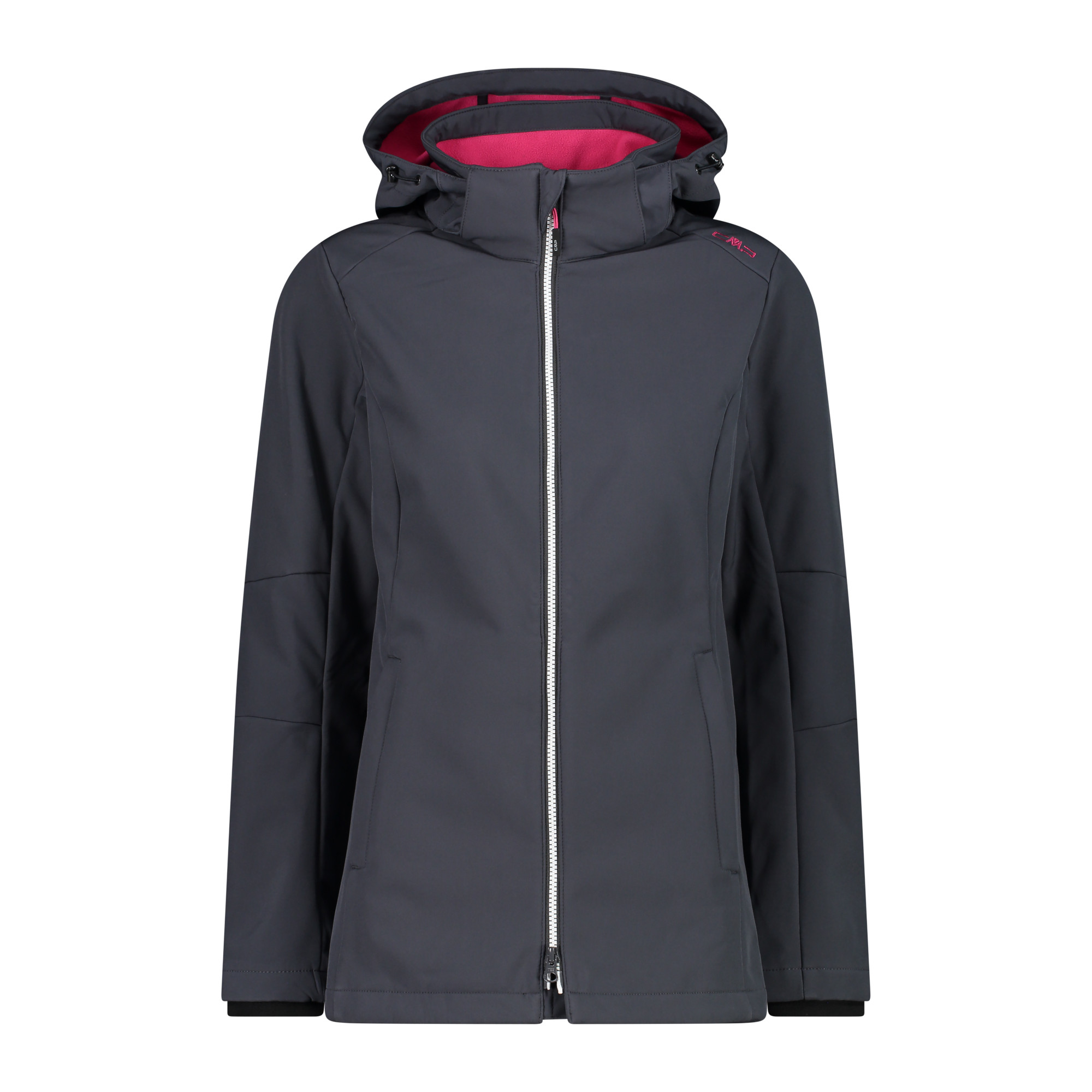 Капюшон на молнии CMP Damen Softshell Jacke 3A22226 Mittelblau