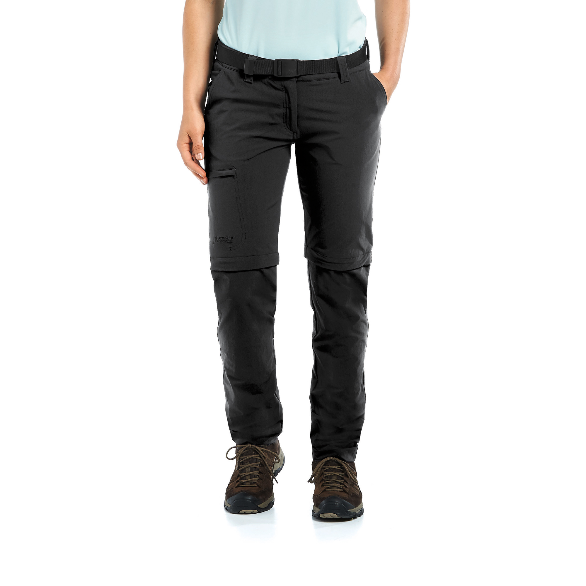 Спортивные колготки Maier Damen Hose Inara Slim Zip 3000133 Schwarz
